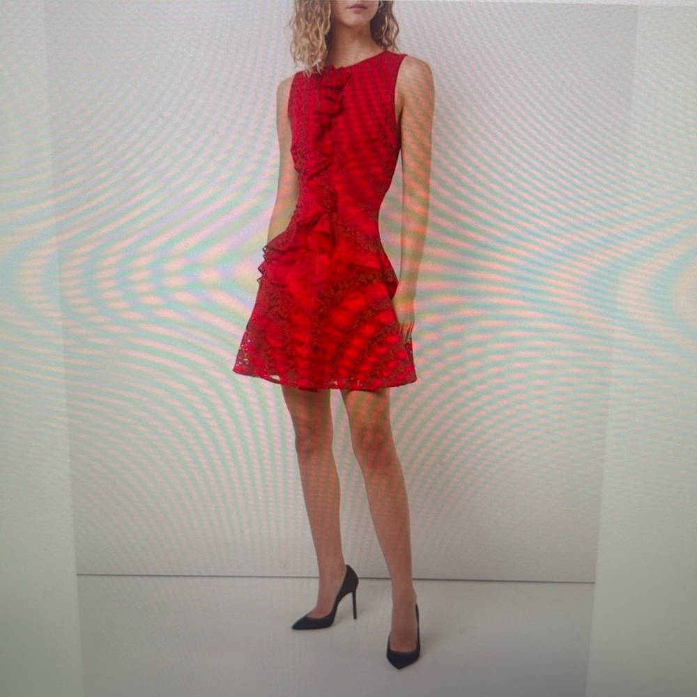 Zac Posen Lacey Aiden Red Dress